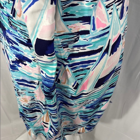 LILLY PULITZER NAUTICAL PINK BLUE DRESS SZ 8 - Picture 10 of 10